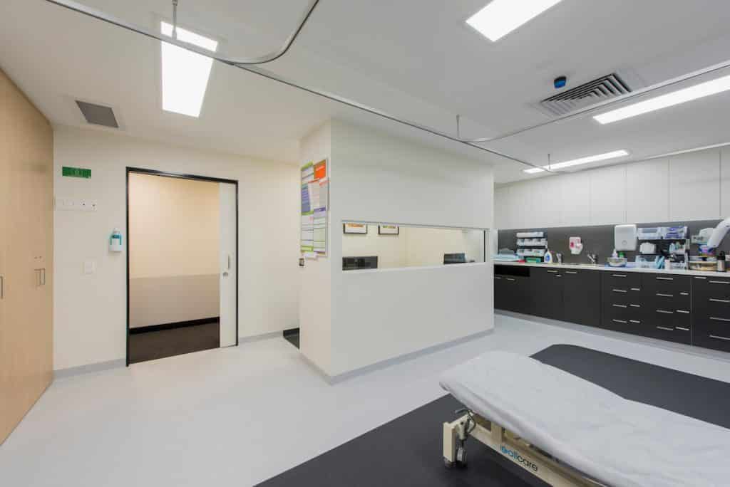 Comfortable patient treatment room